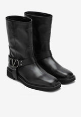 Valentino VLogo Signature Leather Ankle Boots Black 5W2S0JK6KZS/P_VALE-0NO