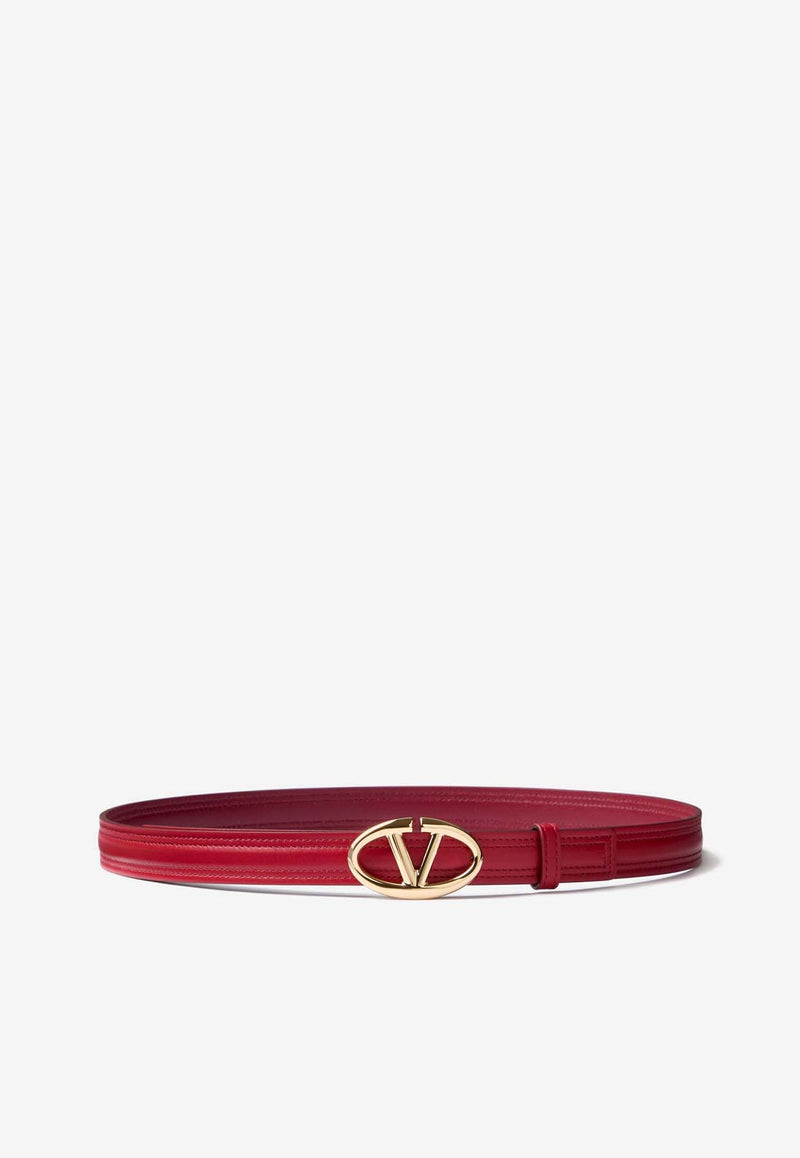 Valentino The Bold Edition VLogo Leather Belt Red 5W2T0SJ0FZC Z4S