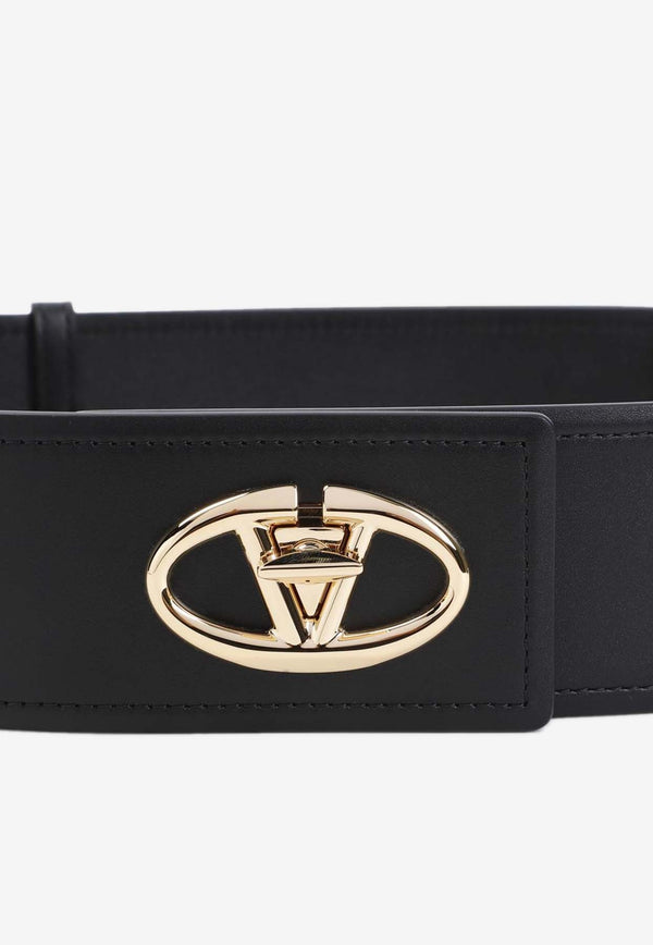 Valentino The Bold Edition VLogo Wide Belt Black 5W2T0SJ9FZC 0NO