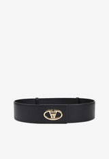 Valentino The Bold Edition VLogo Wide Belt Black 5W2T0SJ9FZC 0NO