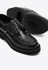 Valentino Gentleglam Rockstud Leather Derby Shoes Black 5Y0S0I85ADY/P_VALE-0NO