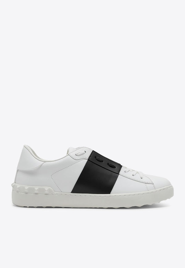 Valentino Open Leather Low-Top Sneakers White 5Y2S0830BLU/P_VALE-A01