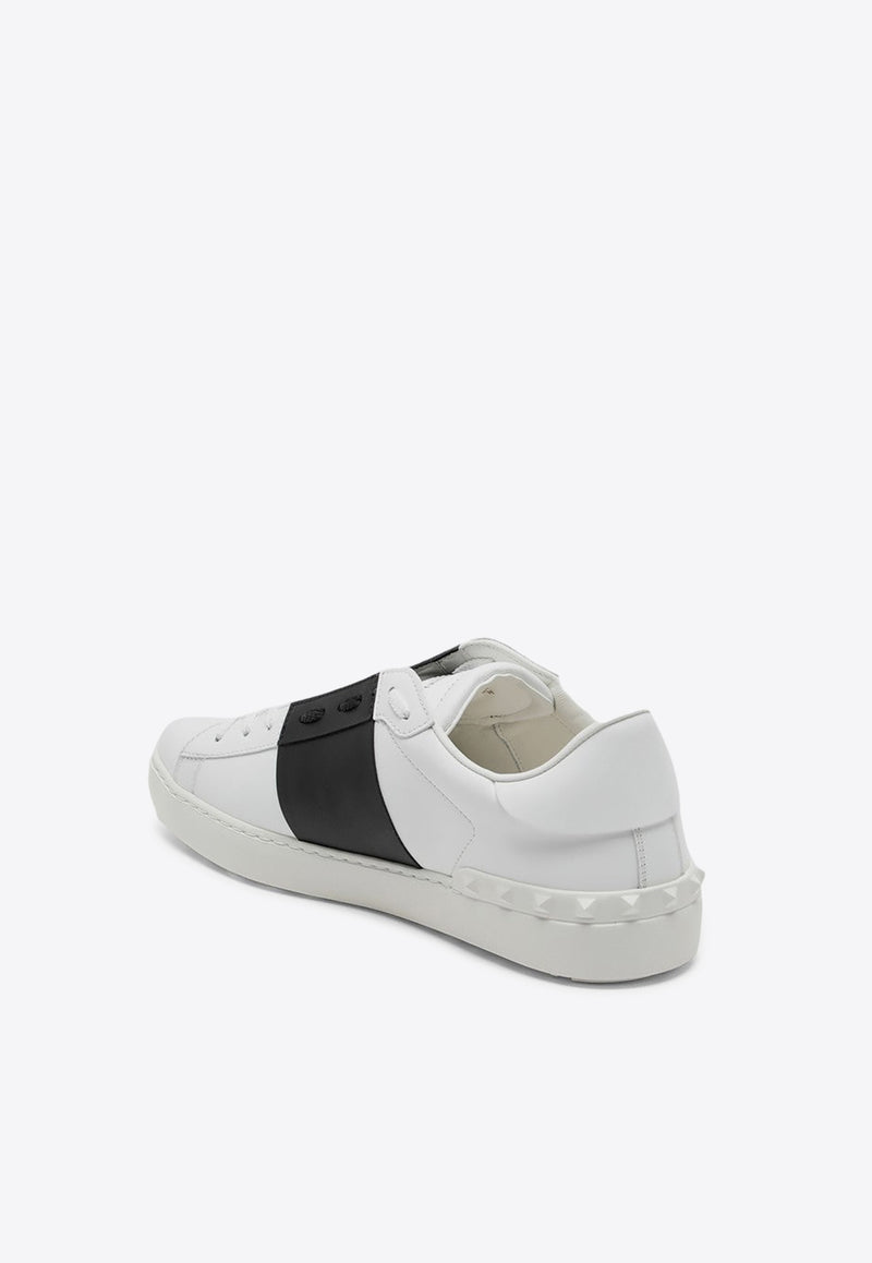 Valentino Open Leather Low-Top Sneakers White 5Y2S0830BLU/P_VALE-A01