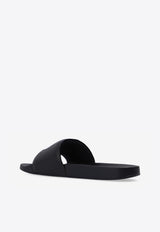 Gucci Interlocking G Slides in Leather Black