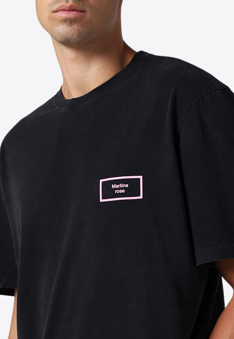 Martine Rose Logo Patch Crewneck T-shirt Black 603JE01002BCO/P_MARTI-BLK