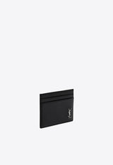 Saint Laurent Cassandre Leather Cardholder Black 6076031JB0E/O_YSL-1000