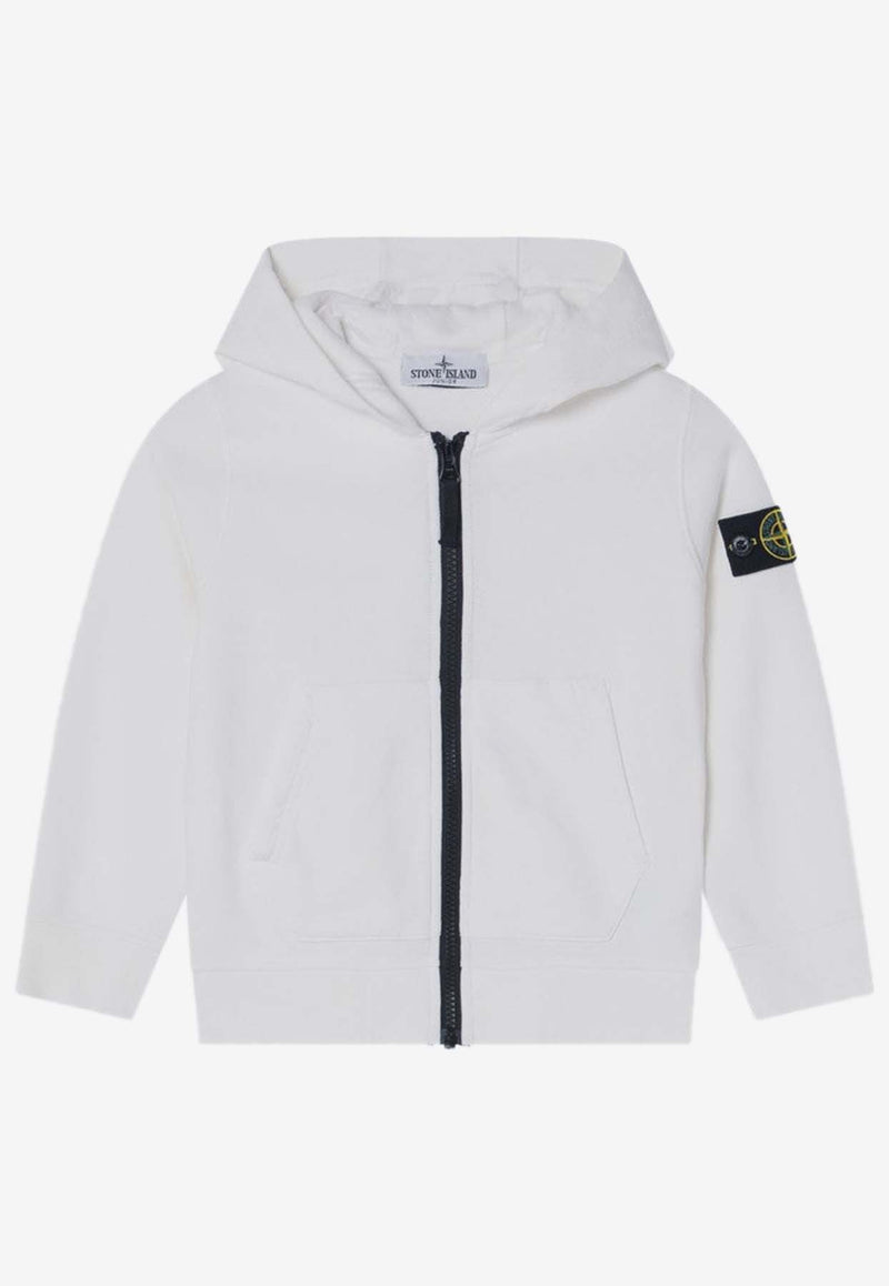 Boys Logo-Patched Zip-Up Sweatshirt