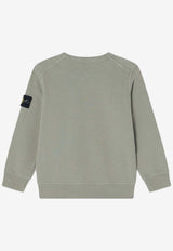 Boys Logo-Patched Crewneck Sweatshirt