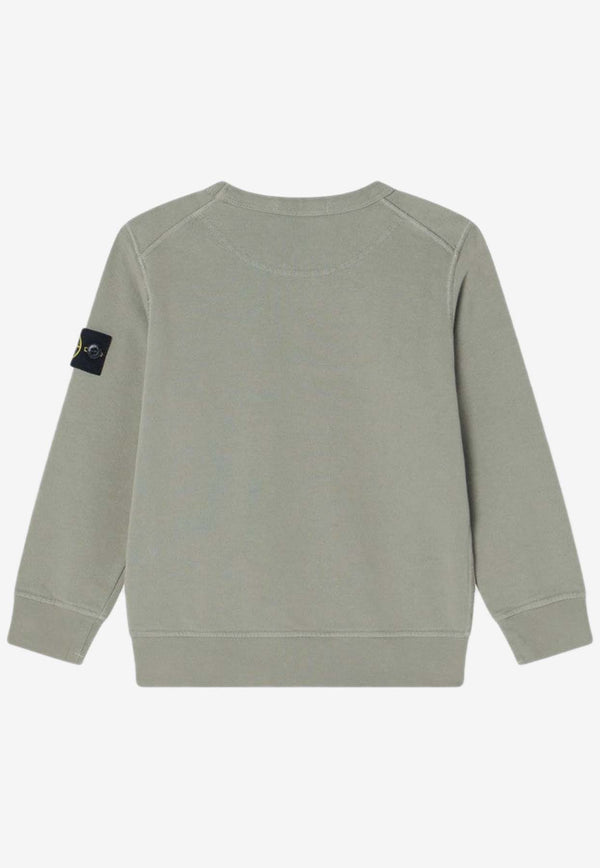 Boys Logo-Patched Crewneck Sweatshirt