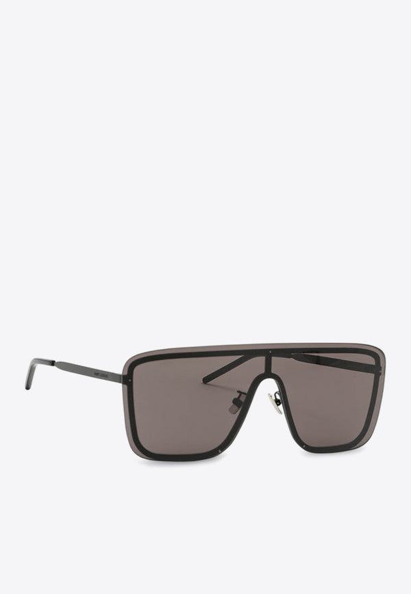 Saint Laurent Monolense Shield Sunglasses Black 610923Y9902/Q_YSL-1000