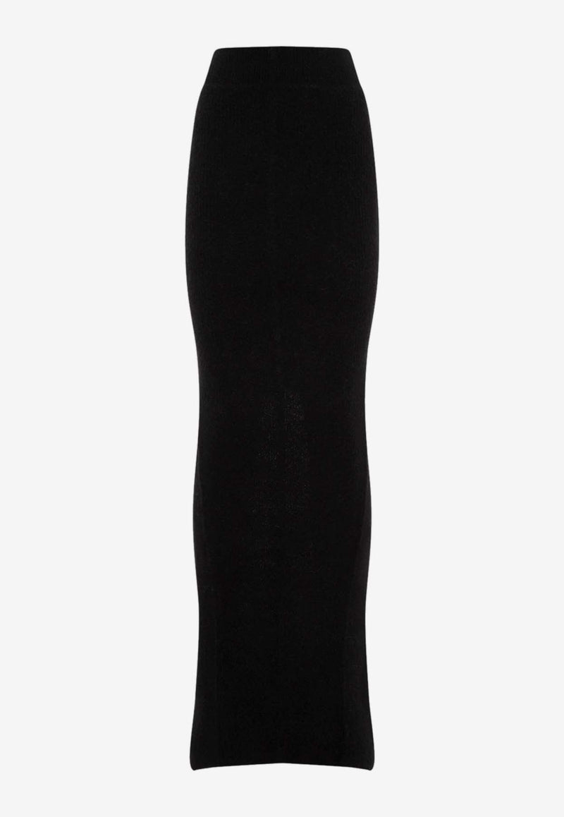 High-Rise Pillar Maxi Skirt