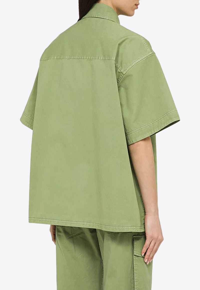 Stella McCartney Oversized Utility Shirt Green 6200813DU400/O_STELL-3210