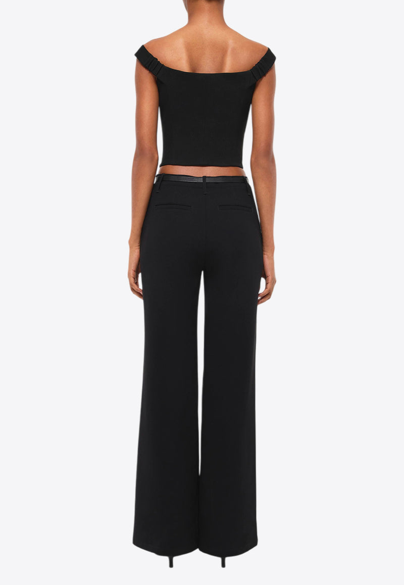 Simkhai Ansel Mid-Rise Tailored Pants Black 624-4182-CBLACK