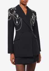 Simkhai Getty Double-Breasted Blazer Black 624-6000-TTBLACK