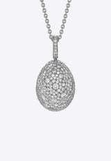 Fabergé Emotion Diamond Egg Pendant Necklace in 18-karat White Gold Silver 624FP1926