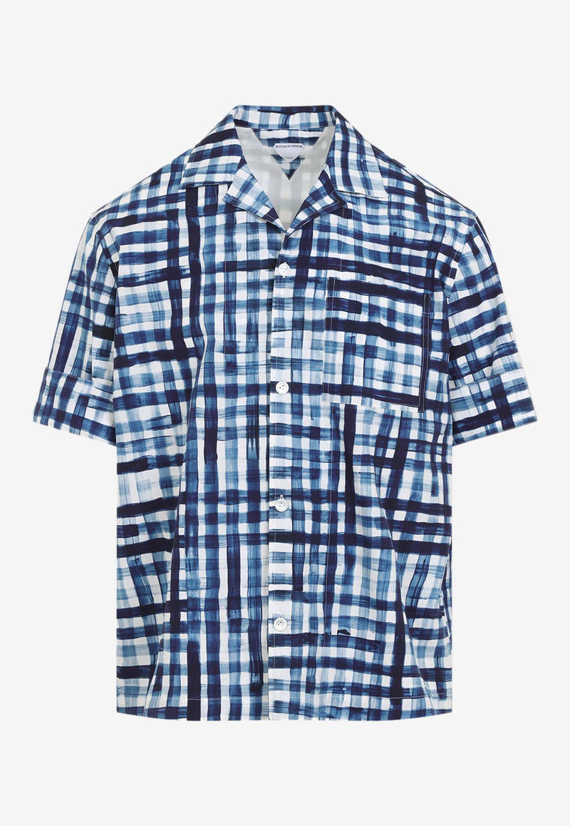 Printed Check Bowling Shirt