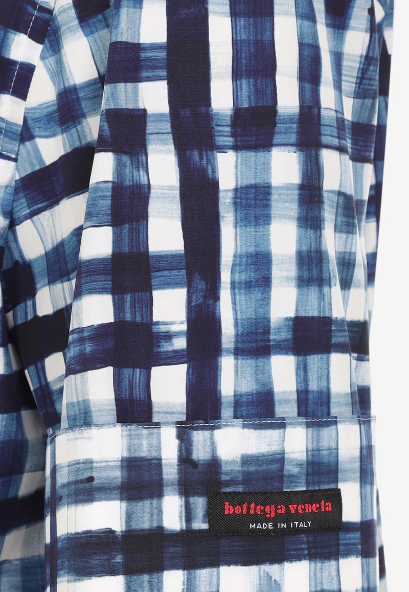 Printed Check Bowling Shirt