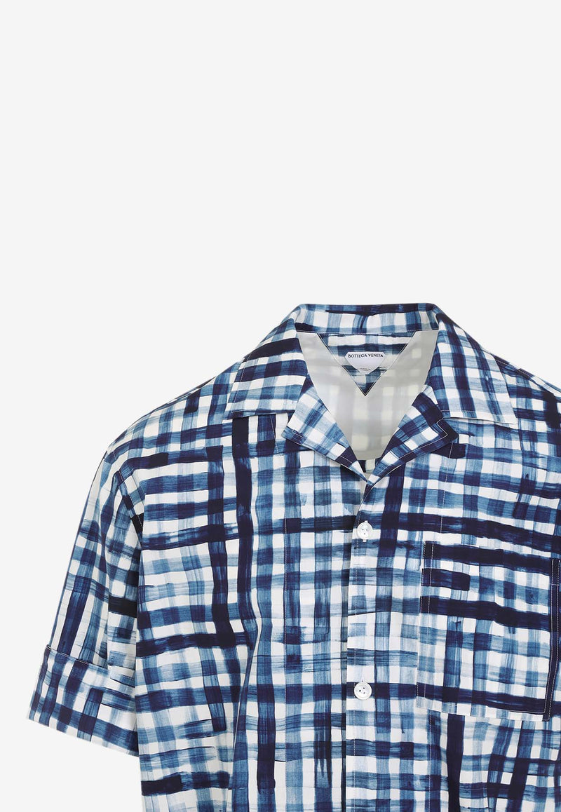 Printed Check Bowling Shirt