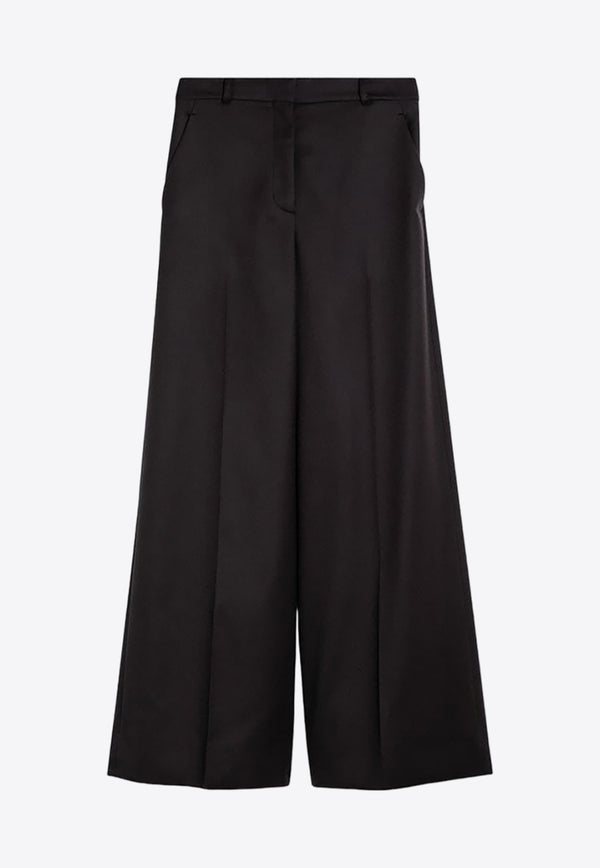 Stella McCartney Wide-Leg Tailored Wool Pants Brown 6402063CU703/P_STELL-2011