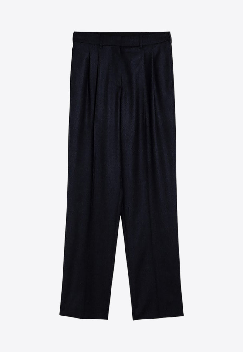 Stella McCartney Straight-Leg Wool Pants Blue 6402183CU703/P_STELL-4000