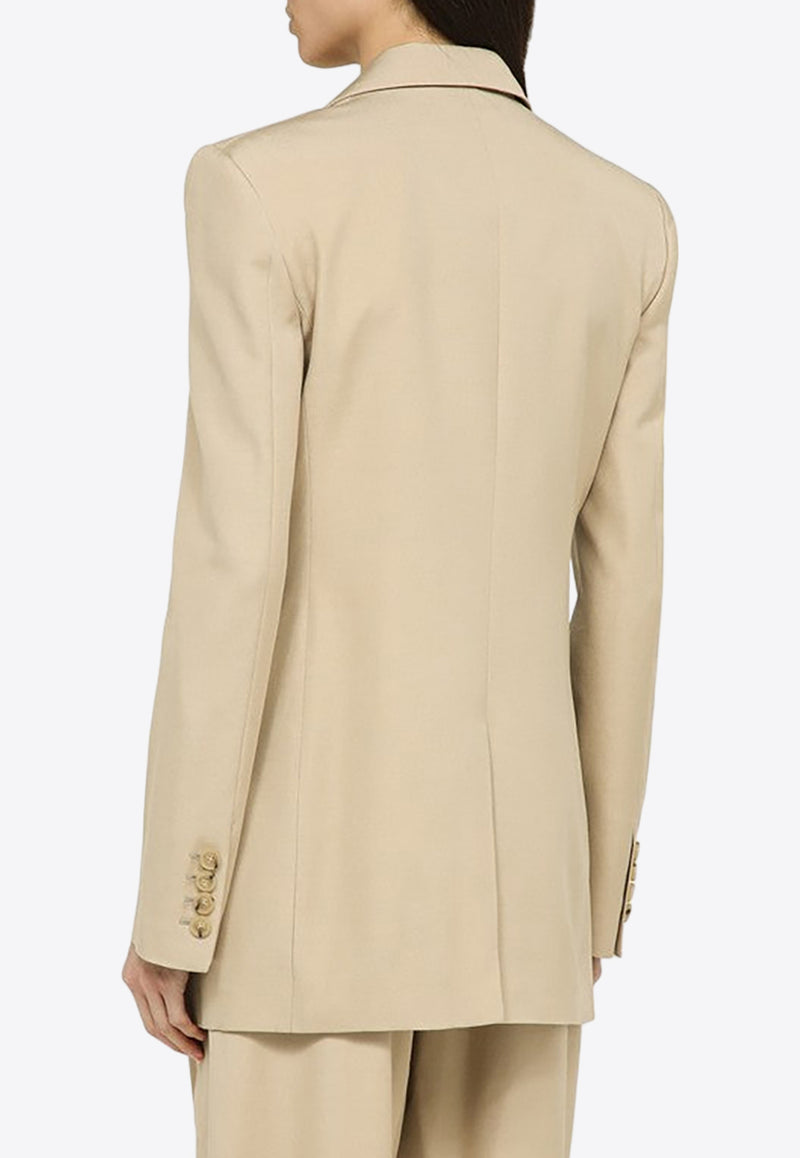 Stella McCartney Double-Breasted Buttoned Blazer Beige 6500873DU701/O_STELL-2600