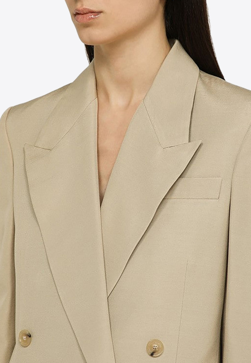 Stella McCartney Double-Breasted Buttoned Blazer Beige 6500873DU701/O_STELL-2600