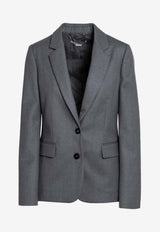 Stella McCartney Single-Breasted Wool Blazer Gray 6500943CU703/P_STELL-1264