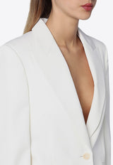 Stella McCartney Single-Breasted Wool Blazer Ivory 6500963CU704/P_STELL-9200