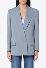 Stella McCartney Wool Double-Breasted Blazer Gray 6501433CU704/Q_STELL-9940