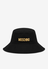 Moschino Logo Lettering Bucket Hat Black 65408-M3094BLACK