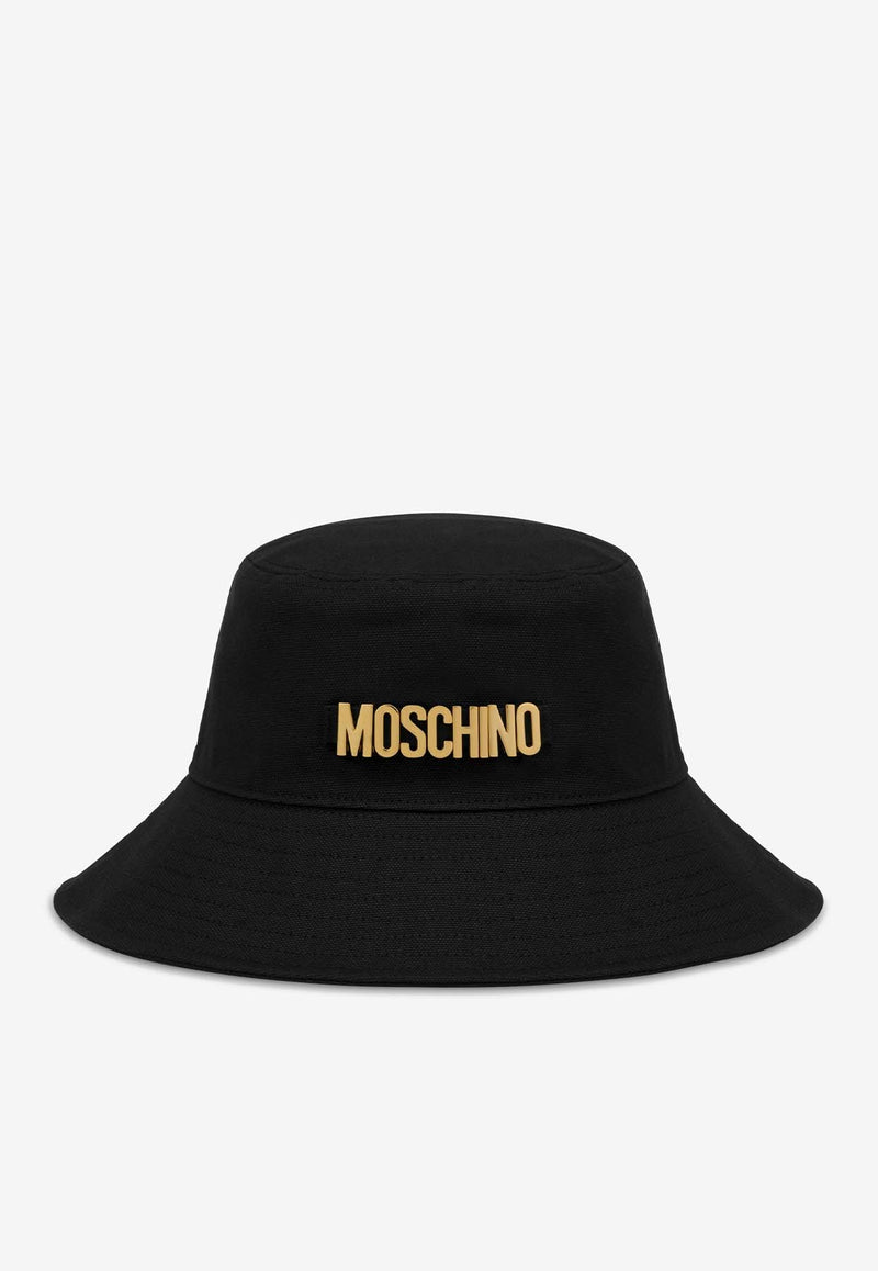 Moschino Logo Lettering Bucket Hat Black 65408-M3094BLACK