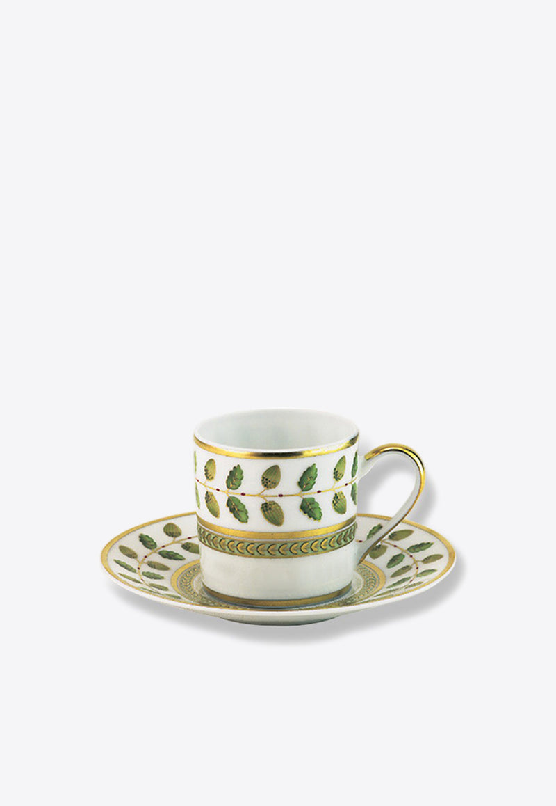 Bernardaud Constance Coffee Cup and Saucer White 0657 / 79