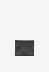 Salvatore Ferragamo Leather Cardholder with Cut-Outs 661261 CUT OUT 764227 NERO Black