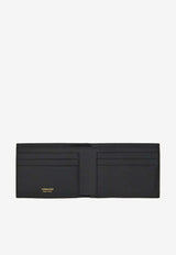 Salvatore Ferragamo Gancini Bi-Fold Wallet in Grained Leather Black 661451 MICRO GANCIO 775644 NERO