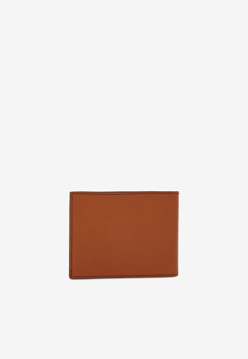 Salvatore Ferragamo Gancini Bi-Fold Wallet in Grained Leather Cognac 661451 MICRO GANCIO 775645 NEW COGNAC