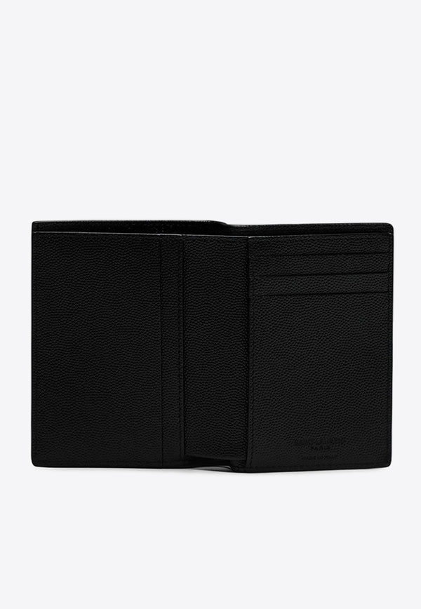 Saint Laurent Logo Embossed Bi-Fold Wallet Black 668726BTY0N/O_YSL-1000