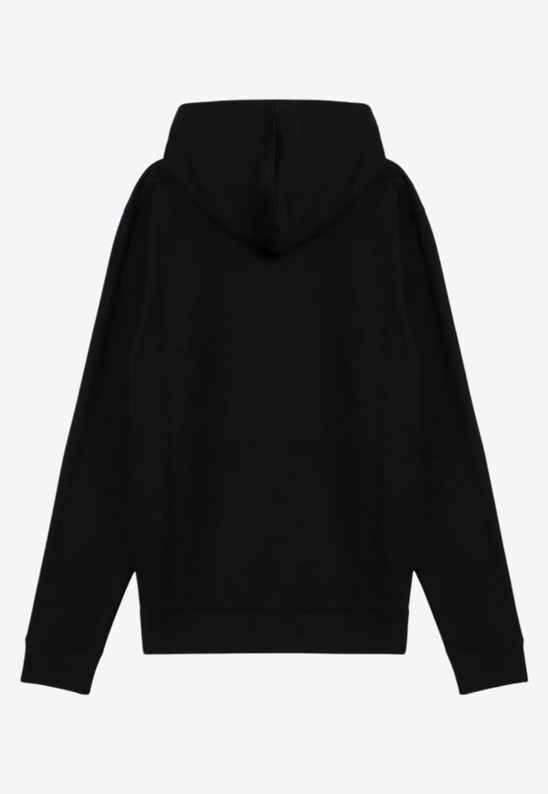 Saint Laurent Rive Gauche Logo Hooded Sweatshirt Black 677256YB2EZ/P_YSL-1035