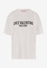 Valentino Chez Valentino Print Crewneck T-shirt White 6B3MG24Q95W A03