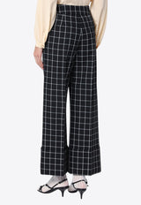 Valentino Checked Tailored Pants Black 6B3RB65592W/Q_VALE-0NA