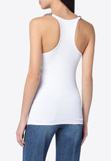 Stella McCartney Chain Embellished Tank Top White 6J03533SPZ67/Q_STELL-9000