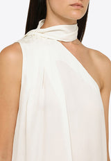 Stella McCartney One-Shoulder Sleeveless Top Cream 6T01503CU351/N_STELL-9200