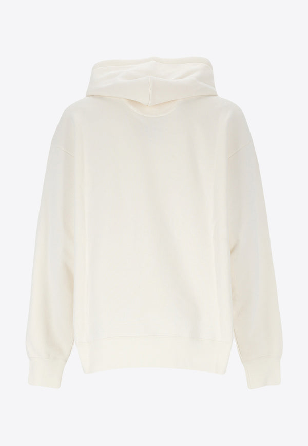 Valentino Chez Logo Print Drawstring Hoodie Ivory 6V3MF28NAPJ A03