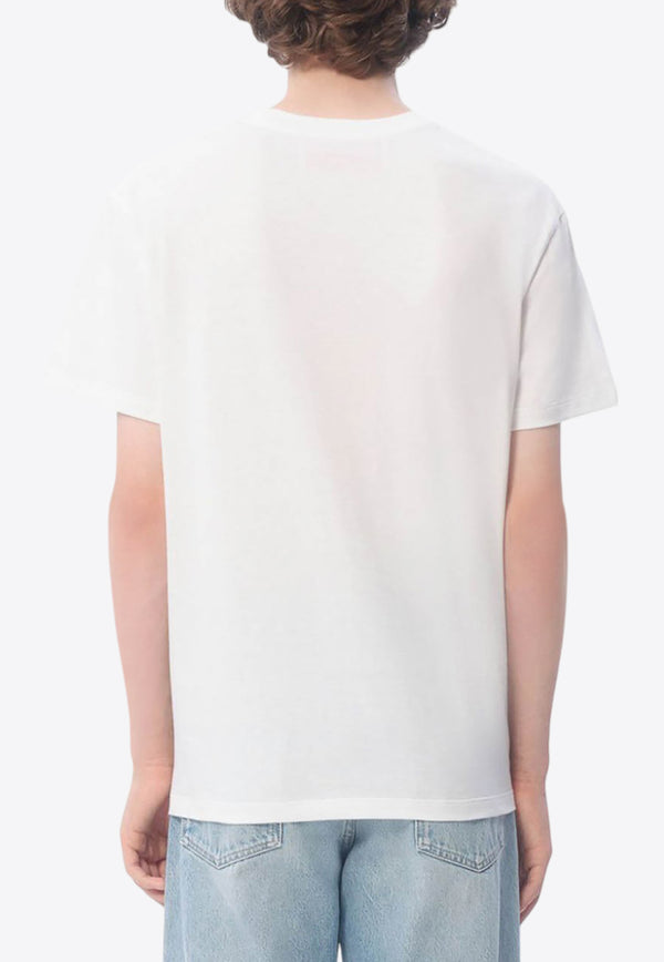 Valentino VLogo Patch Crewneck T-shirt Ivory 6V3MG10VAQ8 A03