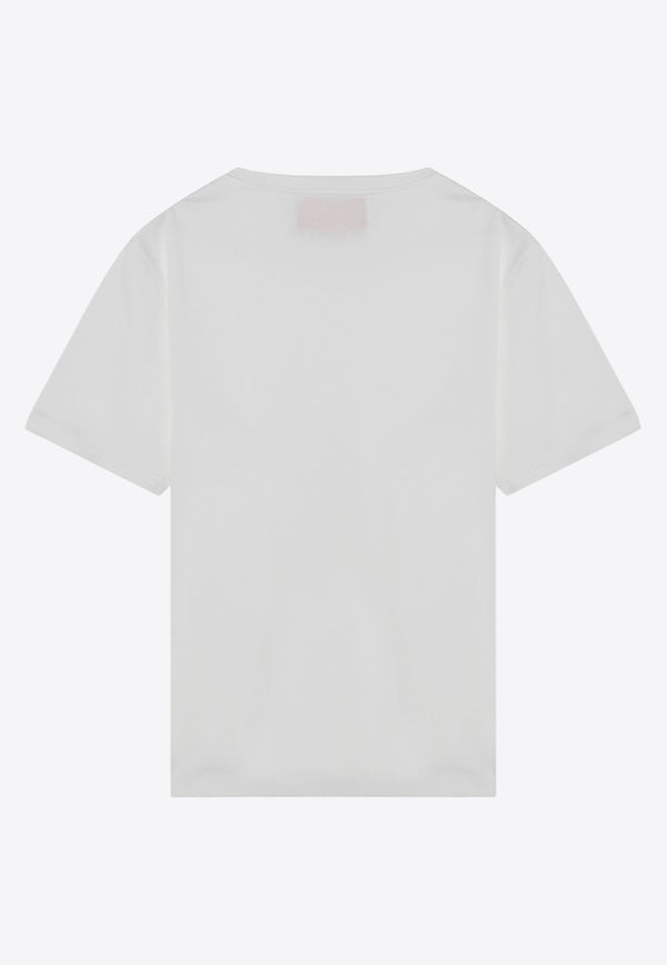 Valentino Signature VLogo Crewneck T-shirt White 6V3MG16XAQ5/Q_VALE-0BO