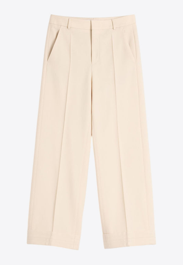 Valentino Tailored Straight Pants Cream 6V3RBJ789EB 581