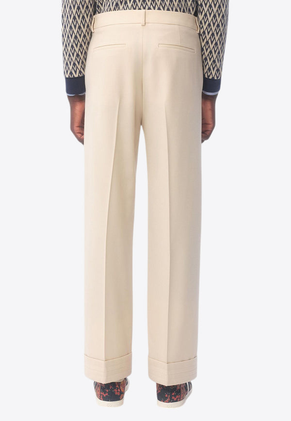 Valentino Tailored Straight Pants Cream 6V3RBJ789EB 581