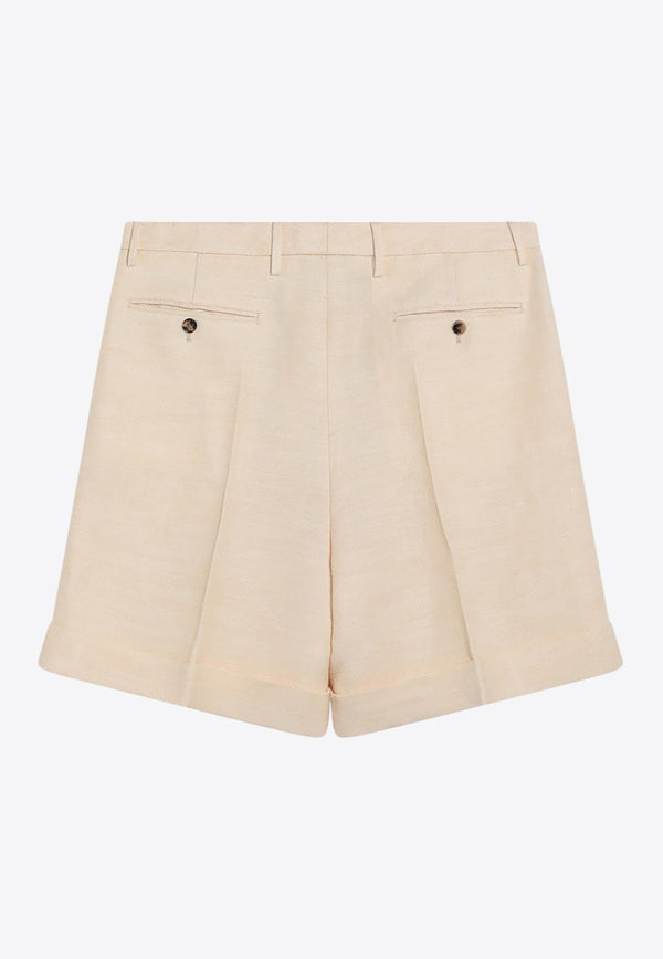 Valentino Bermuda Shorts with Turn-Ups Beige 6V3RDE30AKJ/Q_VALE-581