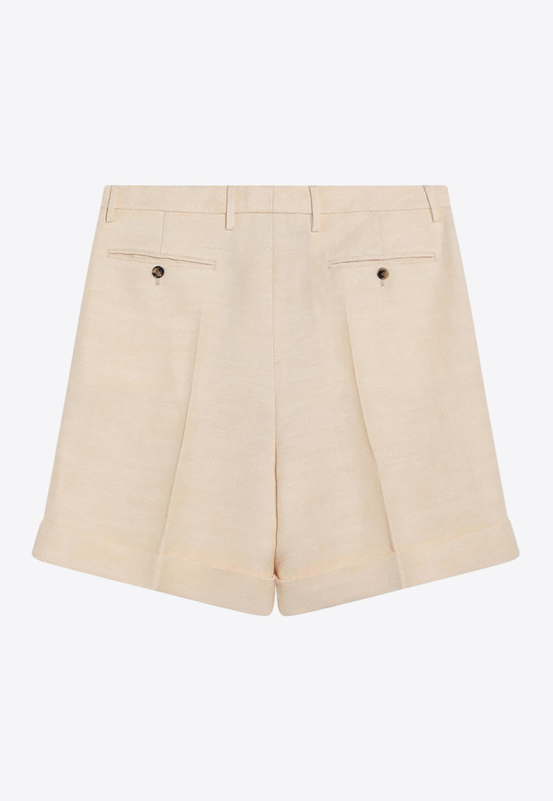 Valentino Bermuda Shorts with Turn-Ups Beige 6V3RDE30AKJ/Q_VALE-581