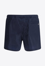 Valentino Chez Logo Patch Swim Shorts Navy 6V3UHA286FN B01