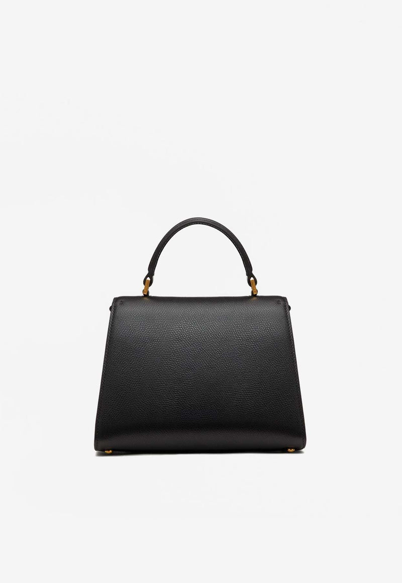 Valentino Small VSLING Grained Leather Top Handle Bag Black 6W2B0F53KGW 0NO